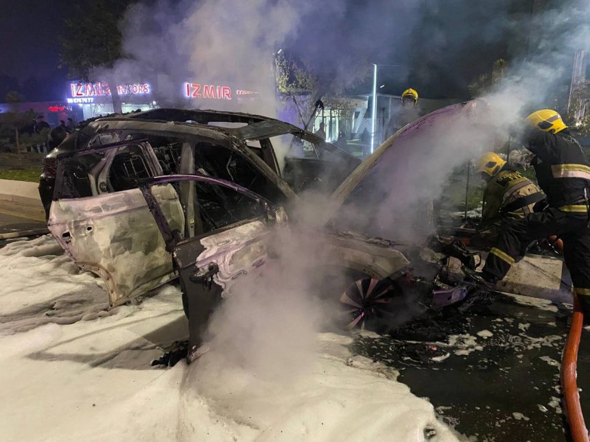 Chilonzorda BYD yo‘l-transport hodisasi oqibatida yonib ketdi