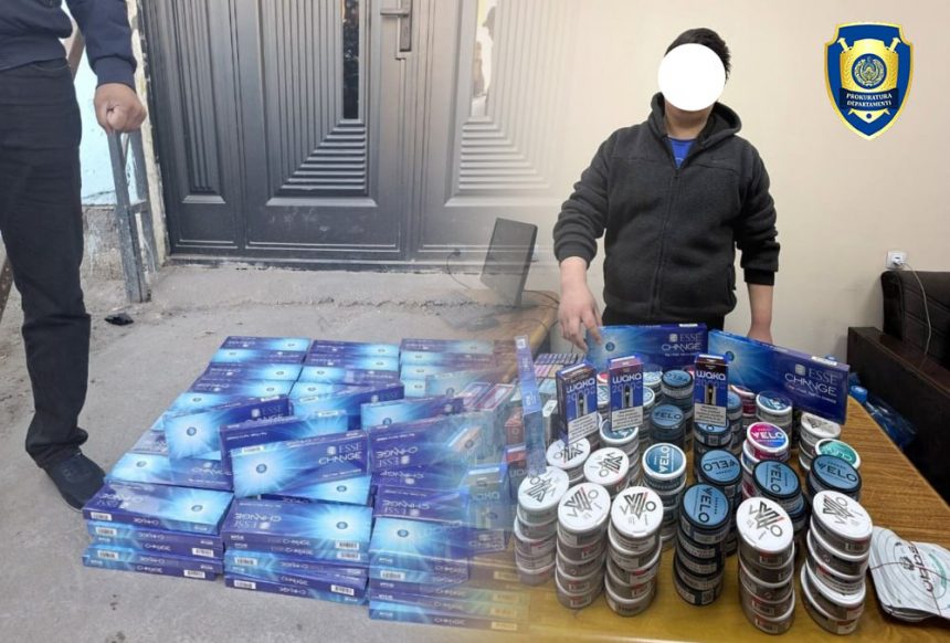 Farg‘ona viloyati va Toshkent shahrida aksiz markasiz tamaki hamda elektron tamaki mahsulotlari savdosiga chek qo‘yildi