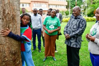 Keniyada ekofaol uch sutka daraxtni quchoqlab, rekord o‘rnatdi