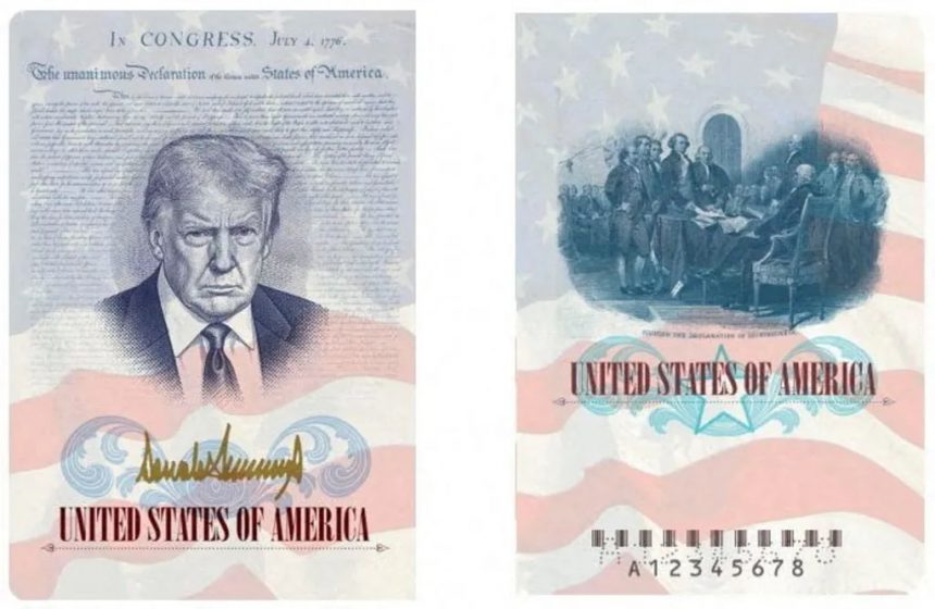 AQShda Donald Tramp surati tushirilgan pasportlar chiqariladi