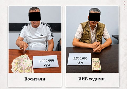 Qashqadaryoda tekshiruvni fuqaro foydasiga hal qilib berishni va’da qilgan IIB xodimi ushlandi