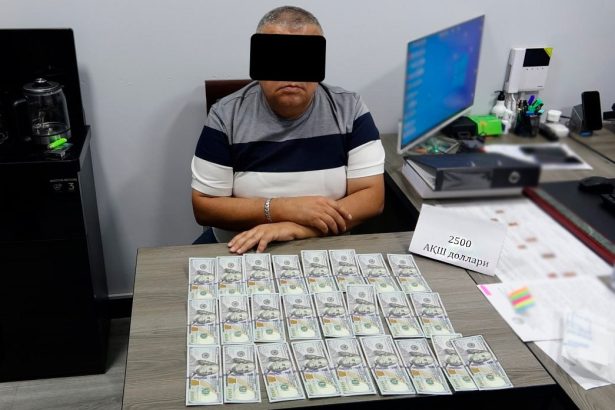 Ichki ishlar bo‘linma boshlig‘i 2,5 ming dollar olayotganda ushlandi